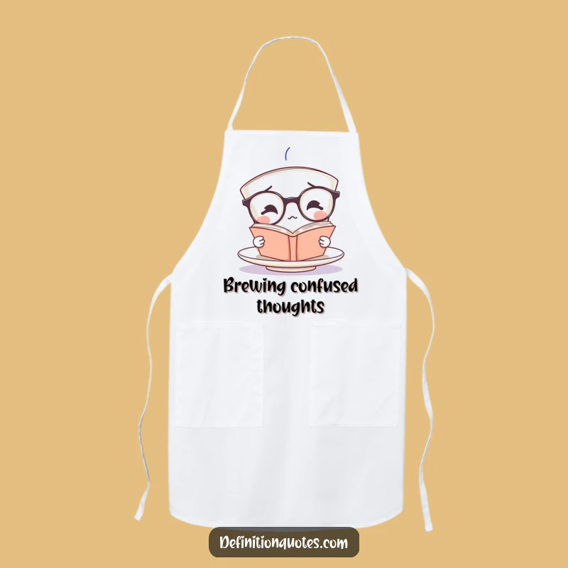 Funny Teacup Apron: Hilarious Spectacled Reader Kitchen Wear