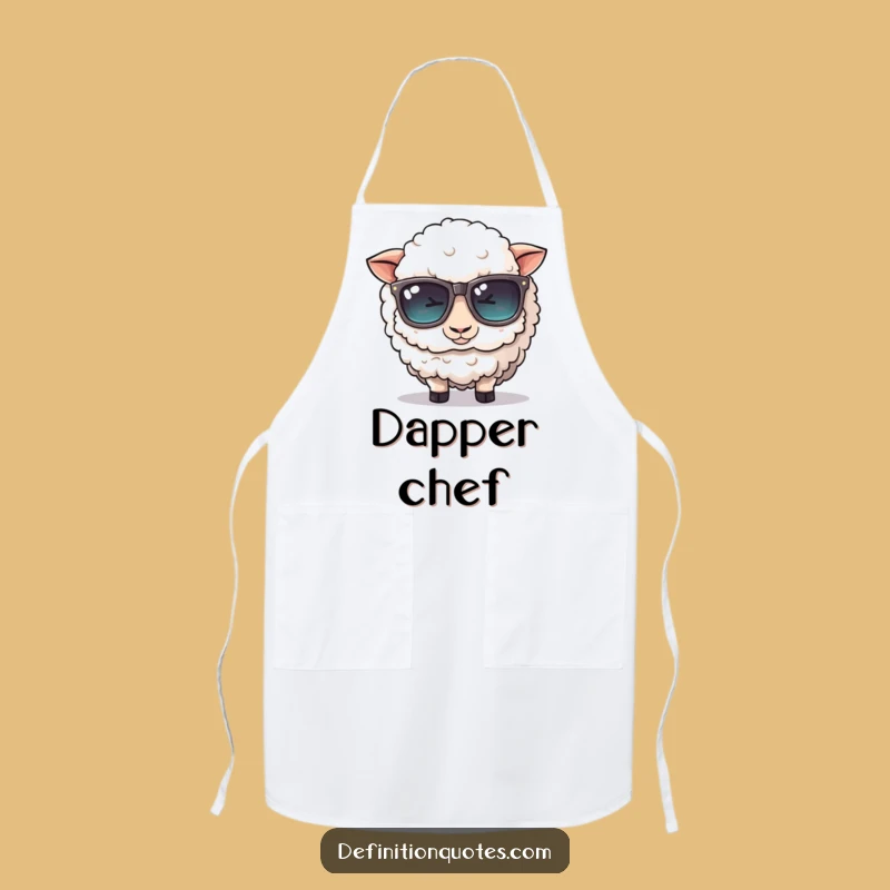 Funny Sheep Sunglasses Apron: Cook with Comical Farm Flair