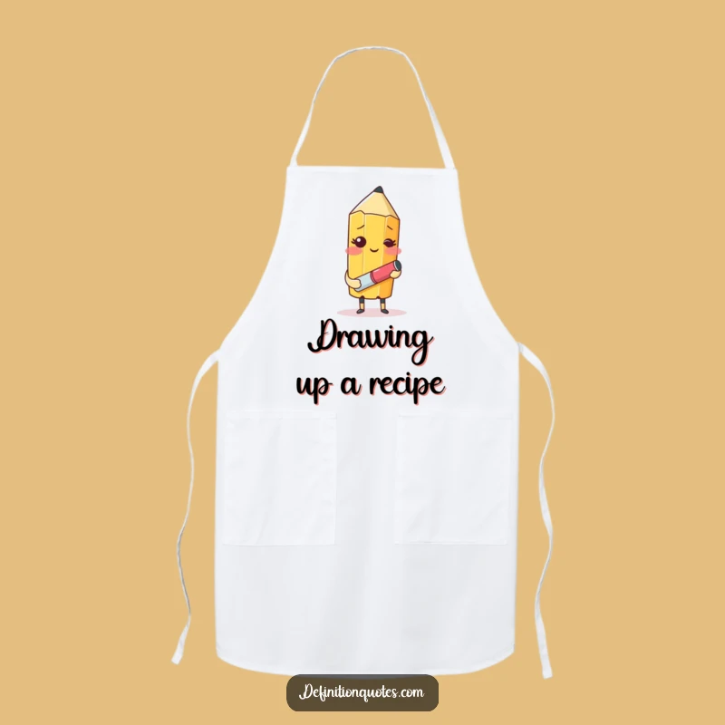 Funny Pencil Self-Portrait Apron: Artist's Companion for Creative Messes