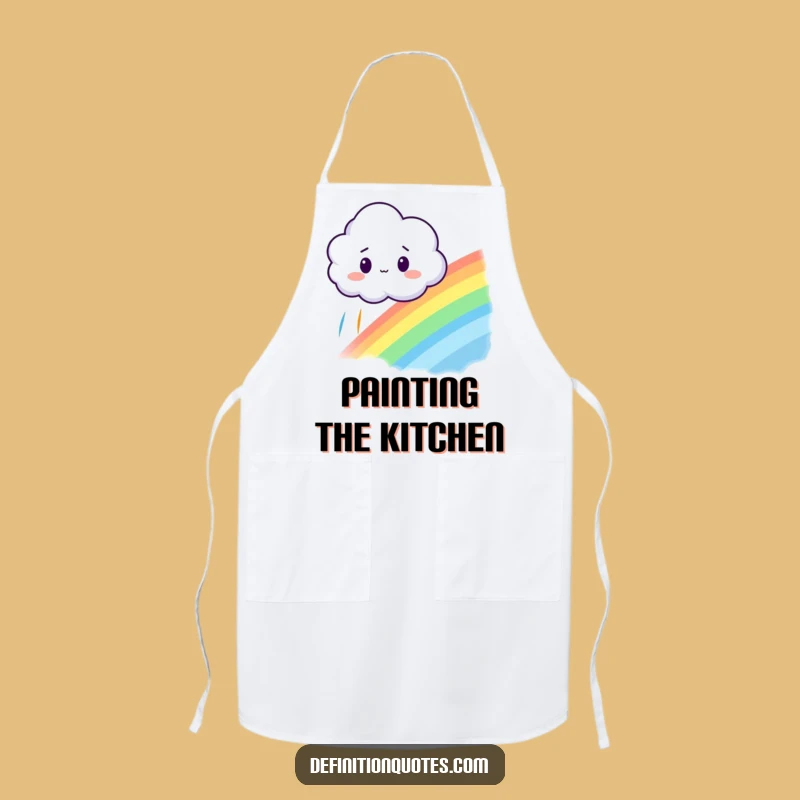 Funny Cloud Rainbow Apron - Whimsical Kitchen Surprise, Perfect Gift