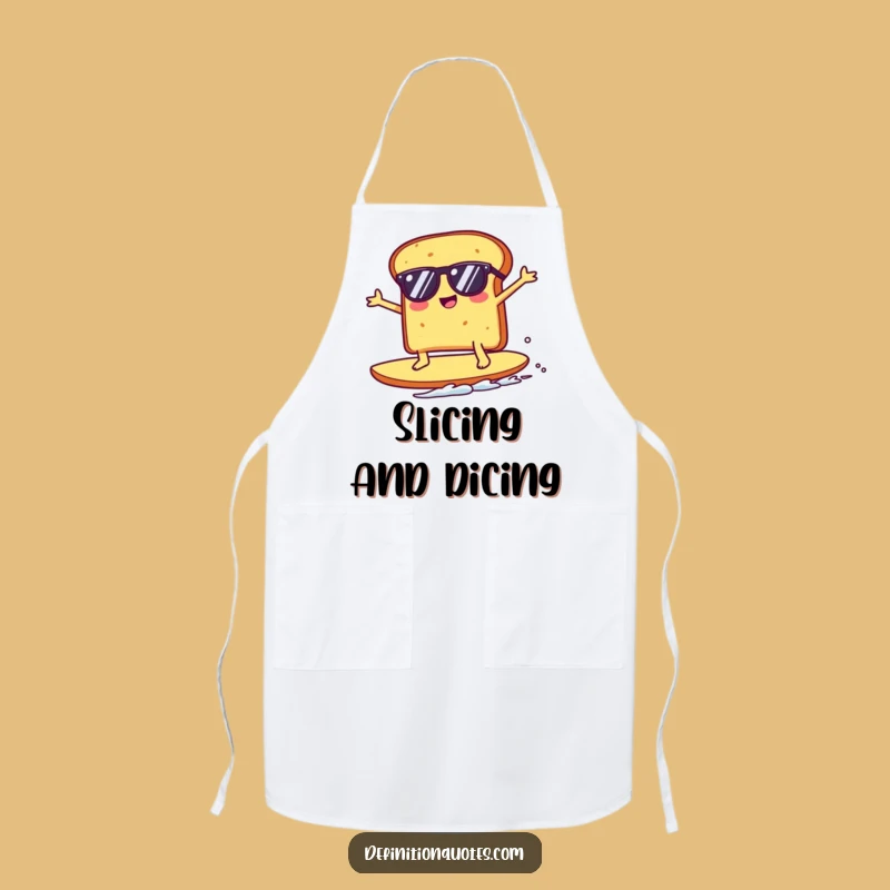 Funny Kawaii Toast Surfing Crumb Apron - Hilarious Cooking Gift for Foodies
