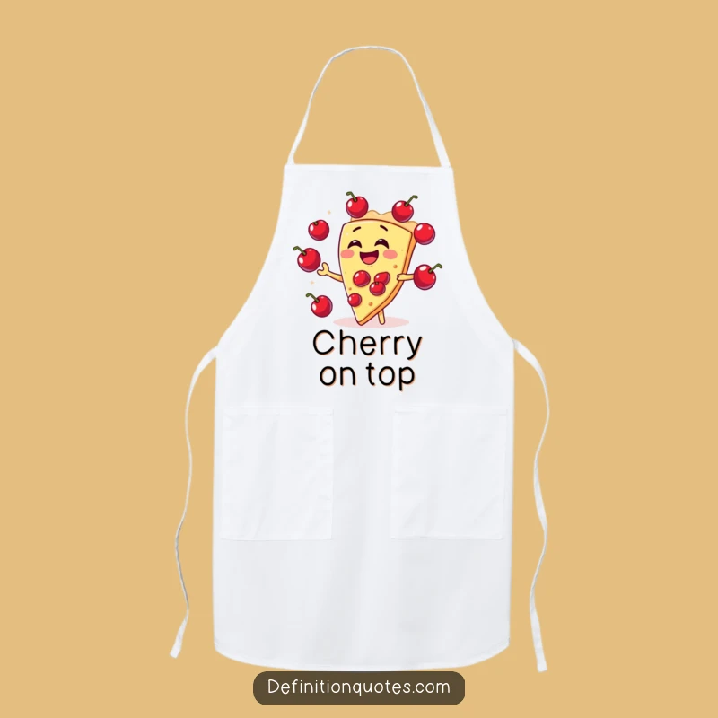 Funny Pie Juggling Apron: Hilarious Dessert Character for Kitchen Fun