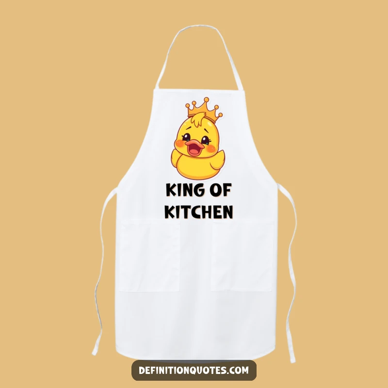 Funny Rubber Ducky Crown Apron: Shocked Joy Kitchen Wear, Fun Gift