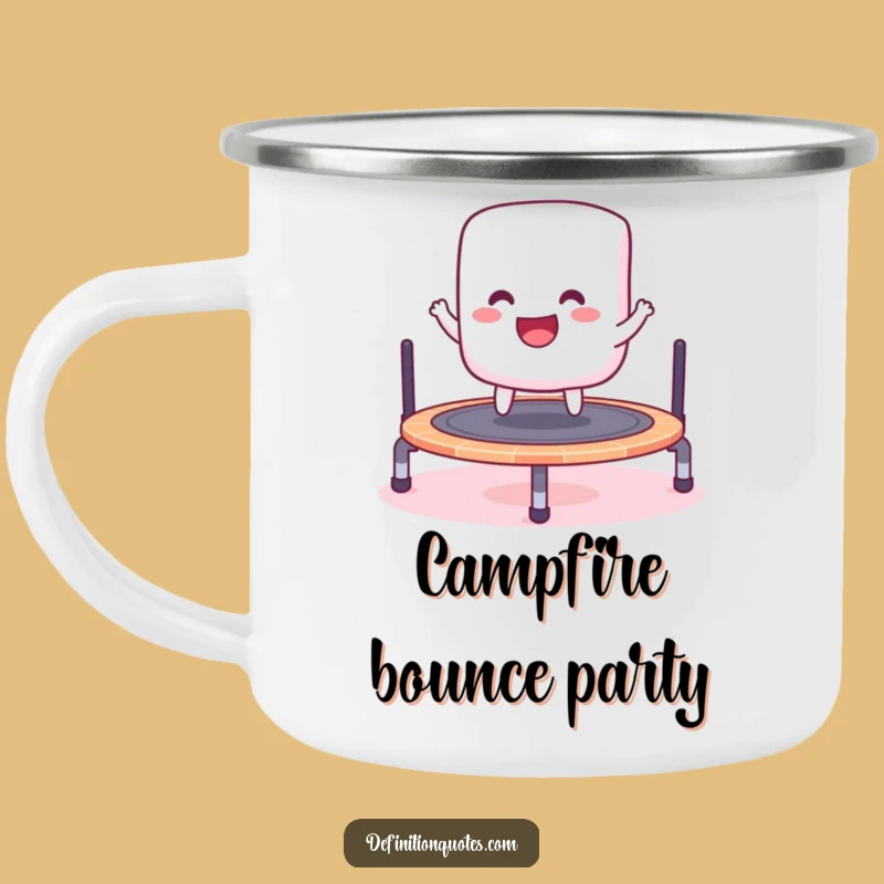 Funny Marshmallow Trampoline Camping Mug - Durable & Cheerful Outdoor Mug Gift