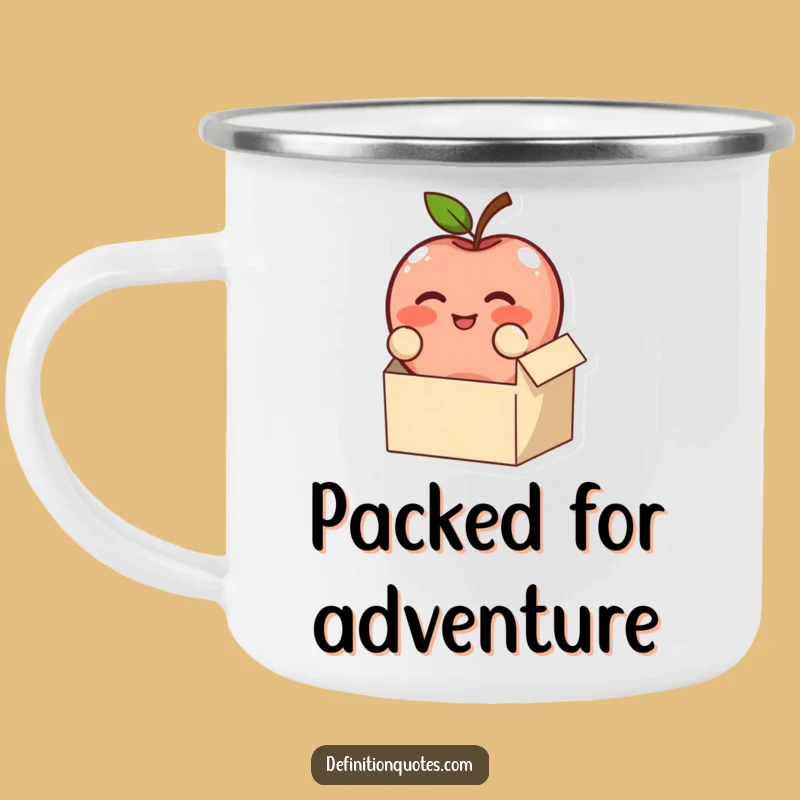 Funny Apple Fitting Box Camping Mug - Outdoor Humor Gift
