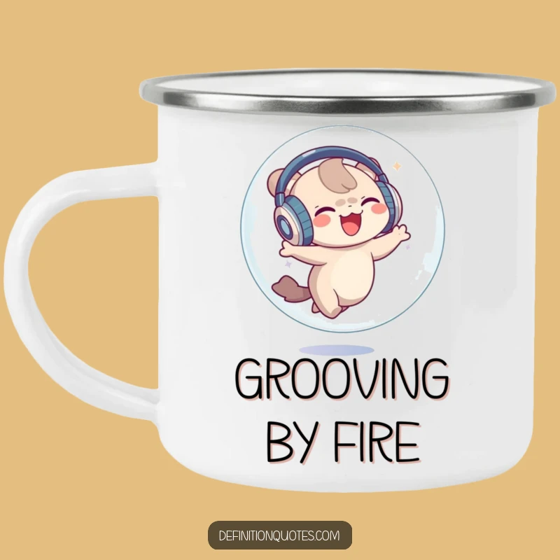 Funny Dancing Bubble Creature Camping Mug: Outdoor Groovy Fun, Perfect Funny Gift