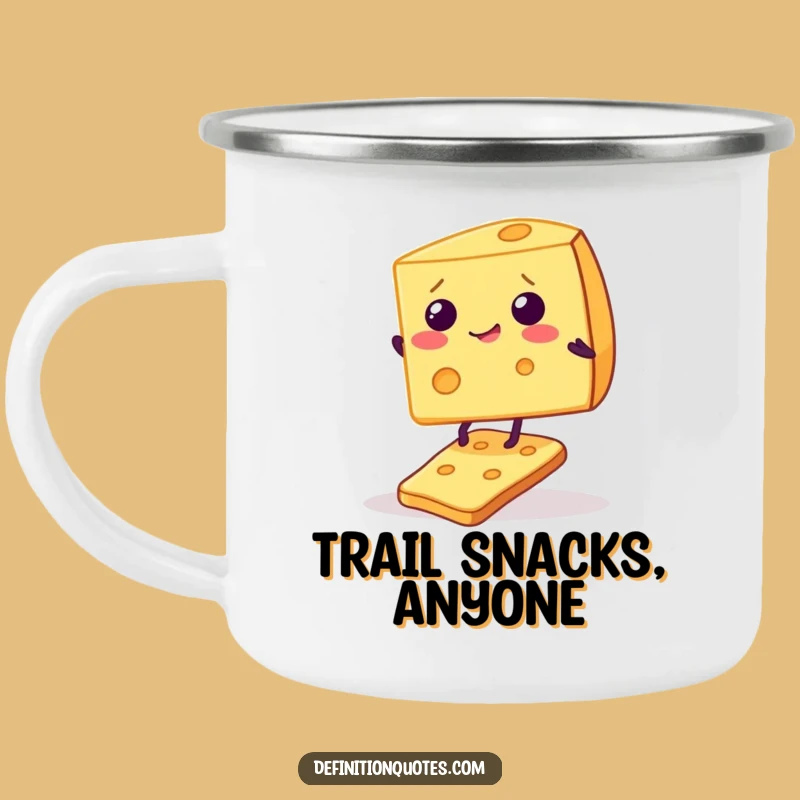 Funny Giggling Cheese Cracker Camping Mug: Enjoy Your Adventure with a Smile