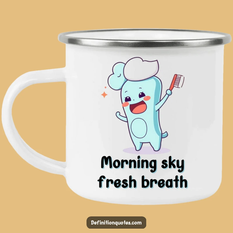 Funny Kawaii Toothbrush Cloud Brushing Enamel Mug: Adventure Humorous Moments Outdoors