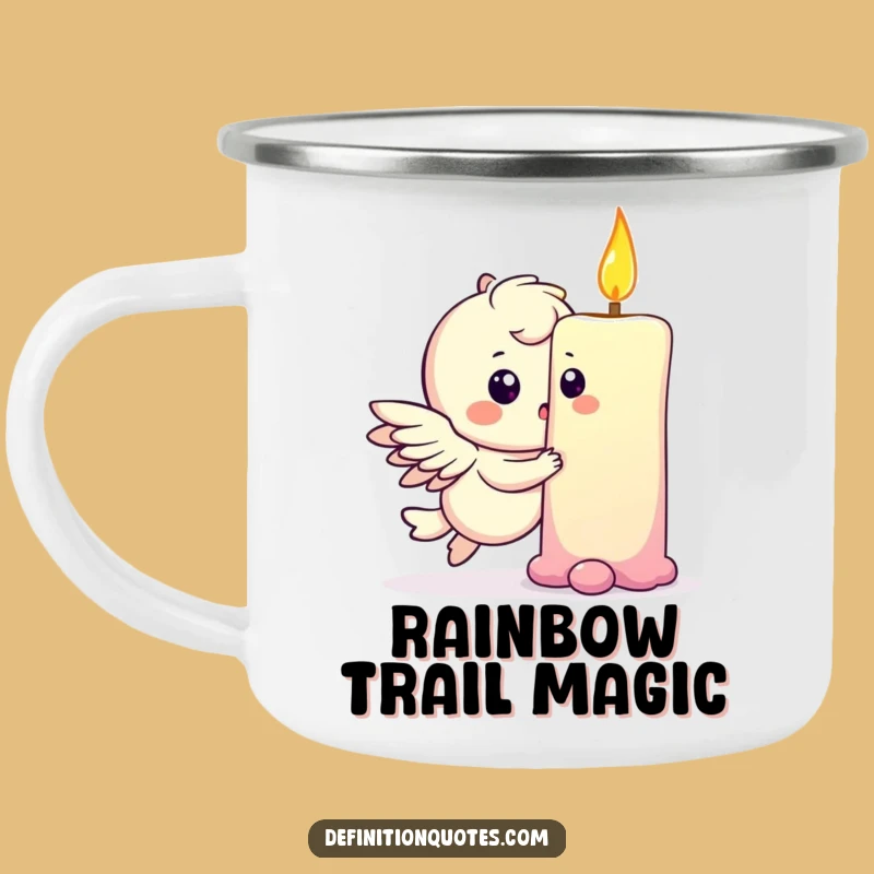 Funny Rainbow Bump Winged Camping Mug - Magical Sips for Every Adventure!