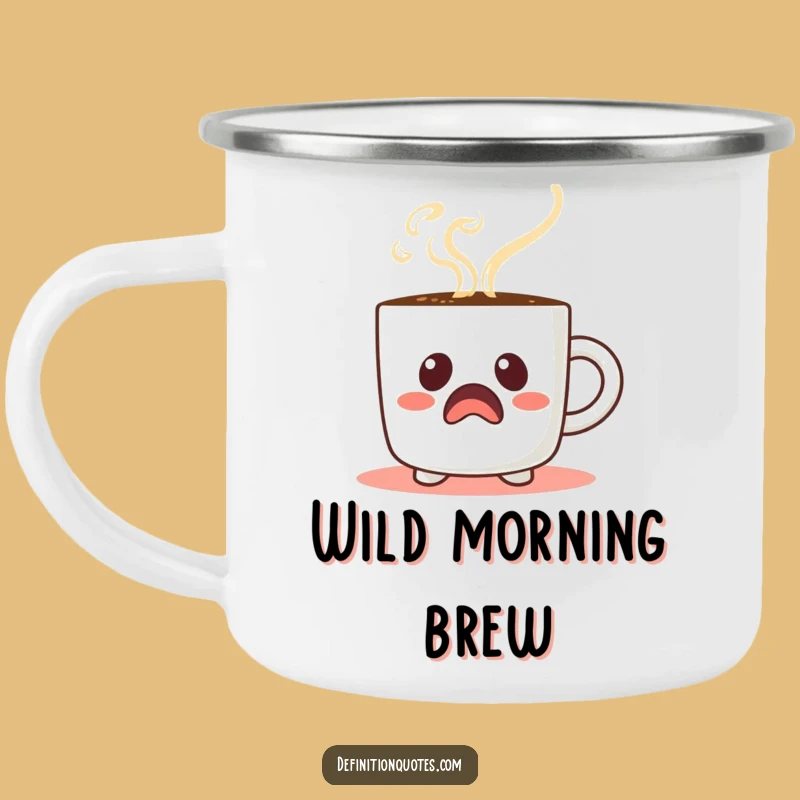 Funny Startled Coffee Mug Camping Mug: Enjoy Brews with Comical Outdoor Energy
