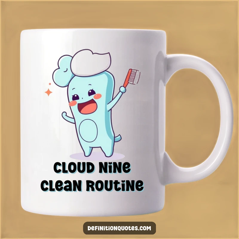 Funny Kawaii Toothbrush Cloud Brushing Mug: A Hilarious Gift for a Quirky Smile
