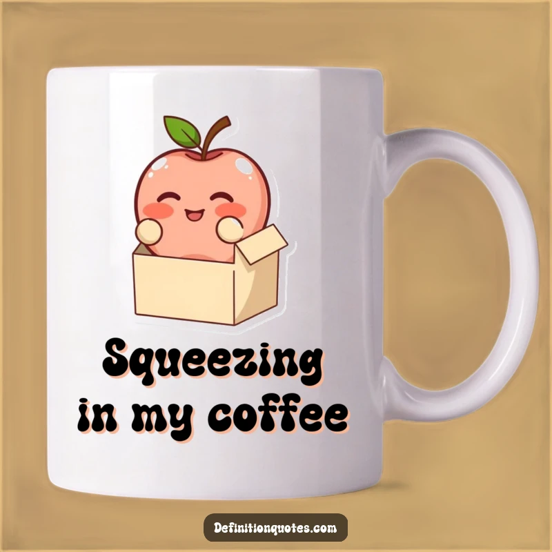 Funny Apple Fitting Box Mug - Hilarious Foodie Gift