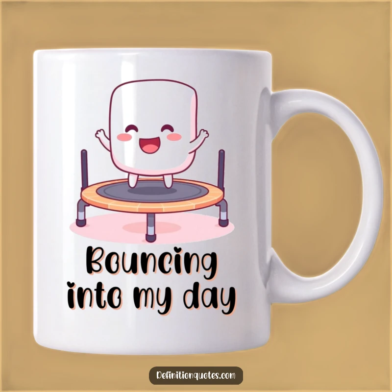Funny Bouncy Marshmallow Mug - Cheerful & Energetic Gift for Sweet Moments