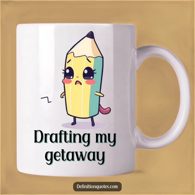 Funny Pencil Escape Artist Mug - Hilarious Gift for Artists & Writers