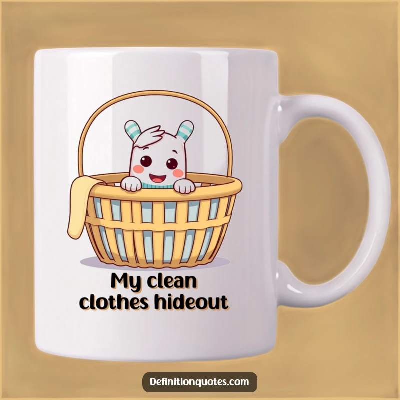 Funny Sock Puppet Laundry Basket Mug - Hilarious Mischief Maker Gift
