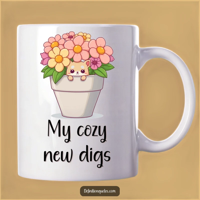 Funny Creature Peeking Mug: A Quirky & Hilarious Gift for Plant Lovers!