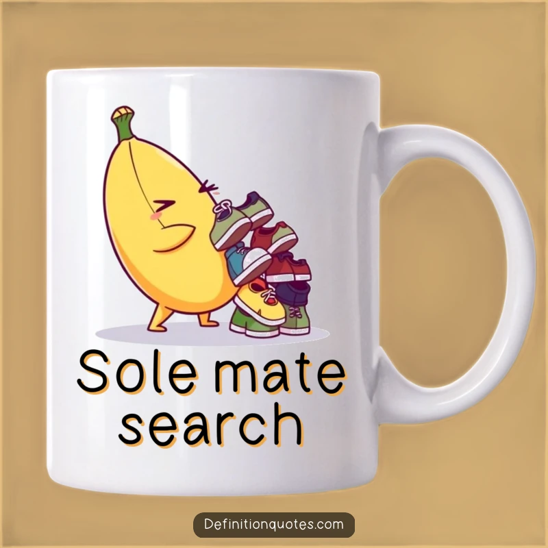 Funny Banana Balancing Shoes Mug - Hilarious Gift for Shoe Lovers