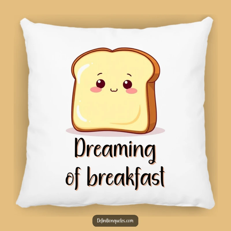 Funny Toast Butter Pillow: Hilarious Breakfast Accent for Cozy Fun