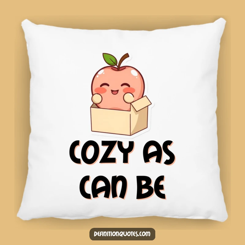 Funny Apple Fitting Box Pillow - Comfy, Humorous Decor Gift