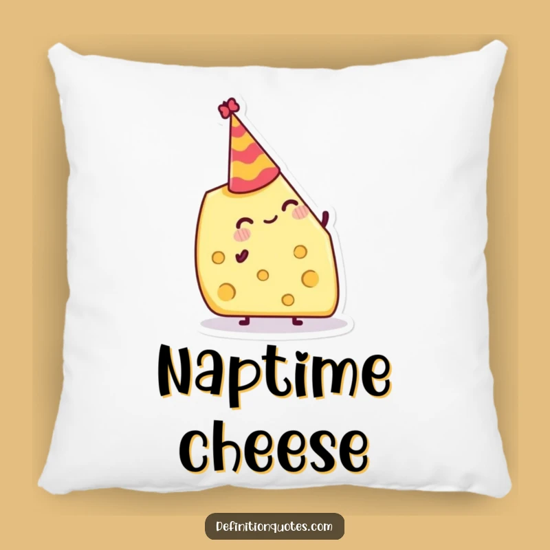 Funny Cheese Hat Pillow: Comfy Cushion for Cheesy Celebration Decor