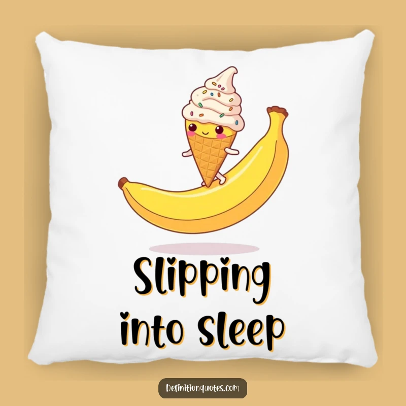 Funny Ice Cream Cone Pillow: Comfy Sprinkled Character Slip Decorative Funny Gift