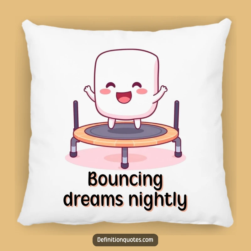 Funny Marshmallow Trampoline Pillow - Soft & Cheerful Accent Pillow Gift