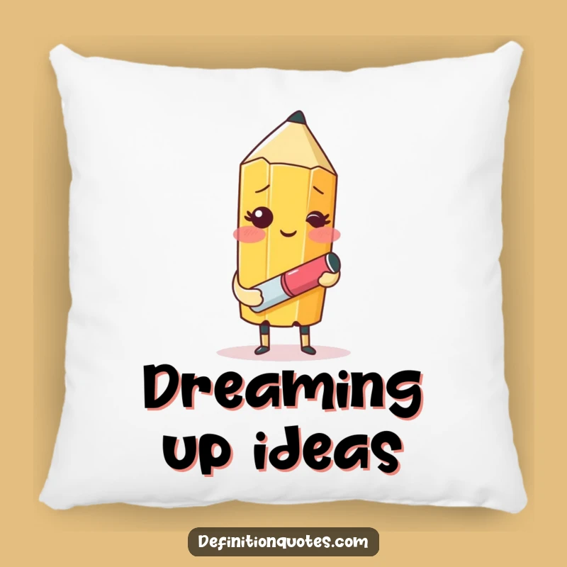 Funny Pencil Self-Portrait Pillow: Cozy Comfort for Creative Souls