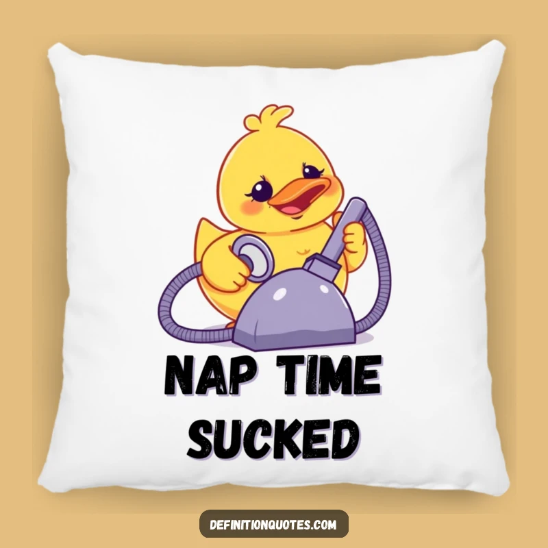 Funny Terror Duck Vacuum Pillow: Cozy Comfort with a Dose of Panic