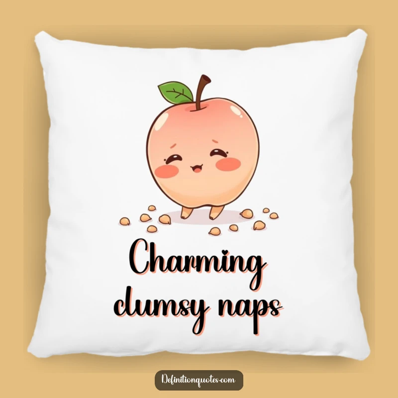 Funny Tripping Apple Pillow: Cuddle Up with Cute Clumsiness