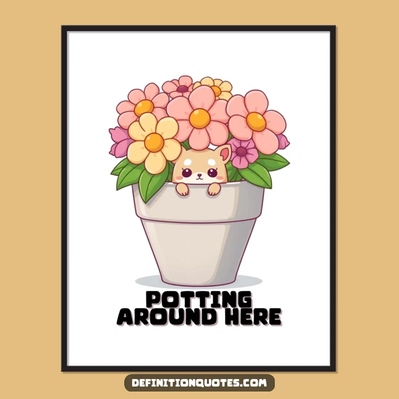 Funny Creature Peeking Digital Art: Hilarious Downloadable Decor for Instant Smiles!