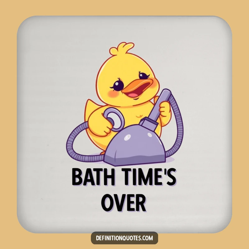 Funny Terror Duck Vacuum Coaster: Protect Surfaces Humorously