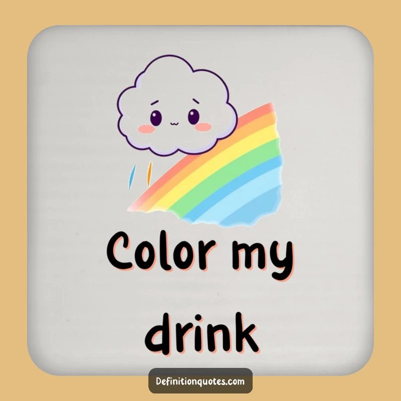 Funny Cloud Rainbow Coaster - Whimsical Drink Protector, Perfect Gift