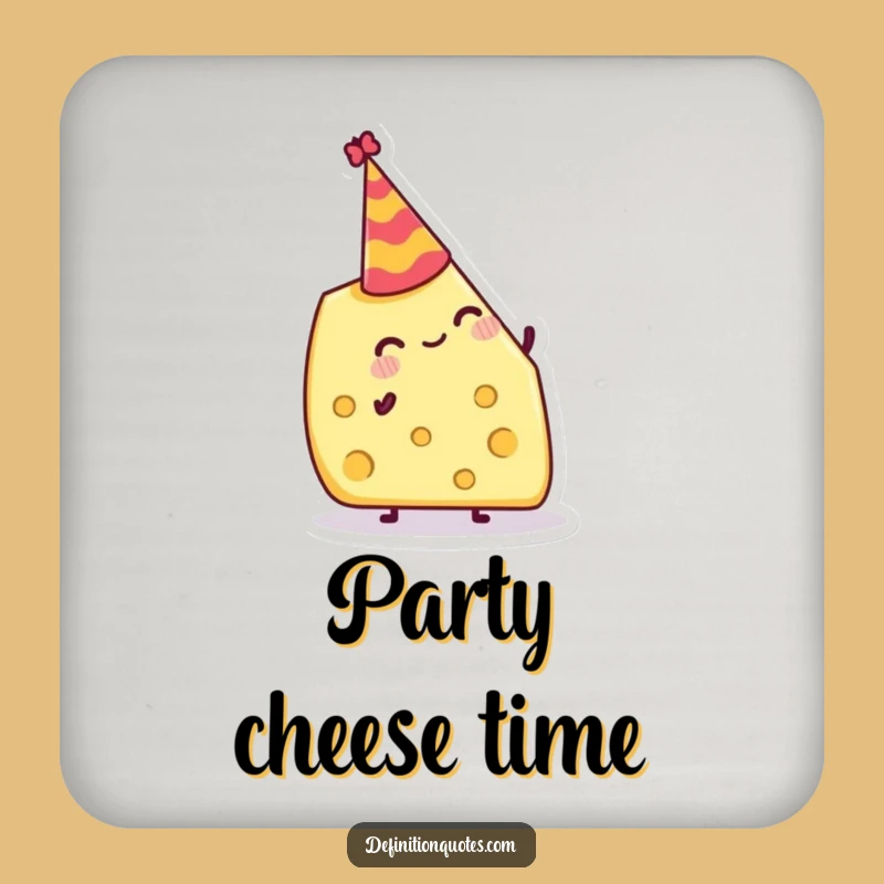 Funny Cheese Hat Drink Coaster: Protect Surfaces with Cheesy Party Flair