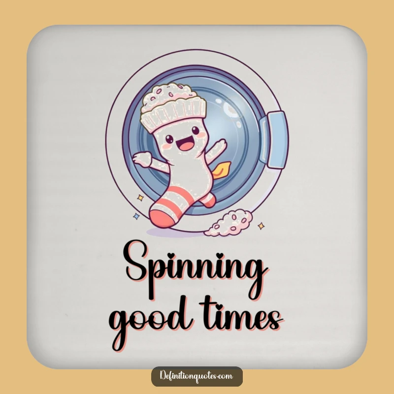 Funny Escaping Sock Coaster: Hilarious Laundry Day Drink Protector