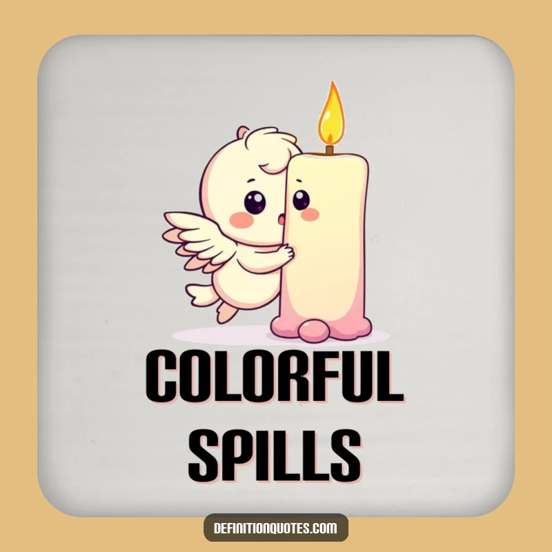 Funny Rainbow Bump Winged Coaster - Protect Surfaces with Magical Charm!