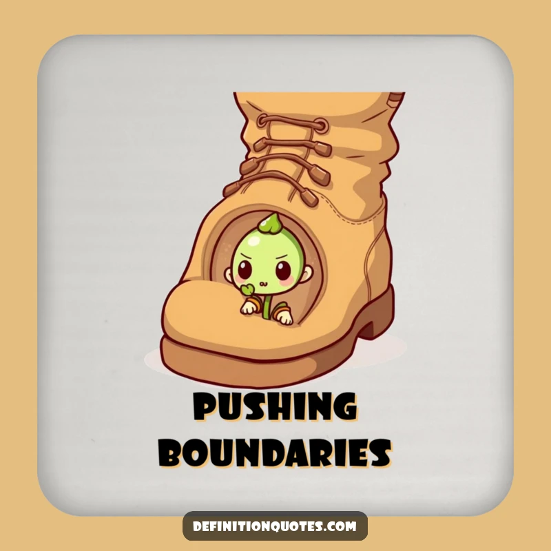 Funny Sprout vs Acorn Drink Coaster: Protect Surfaces with Determination