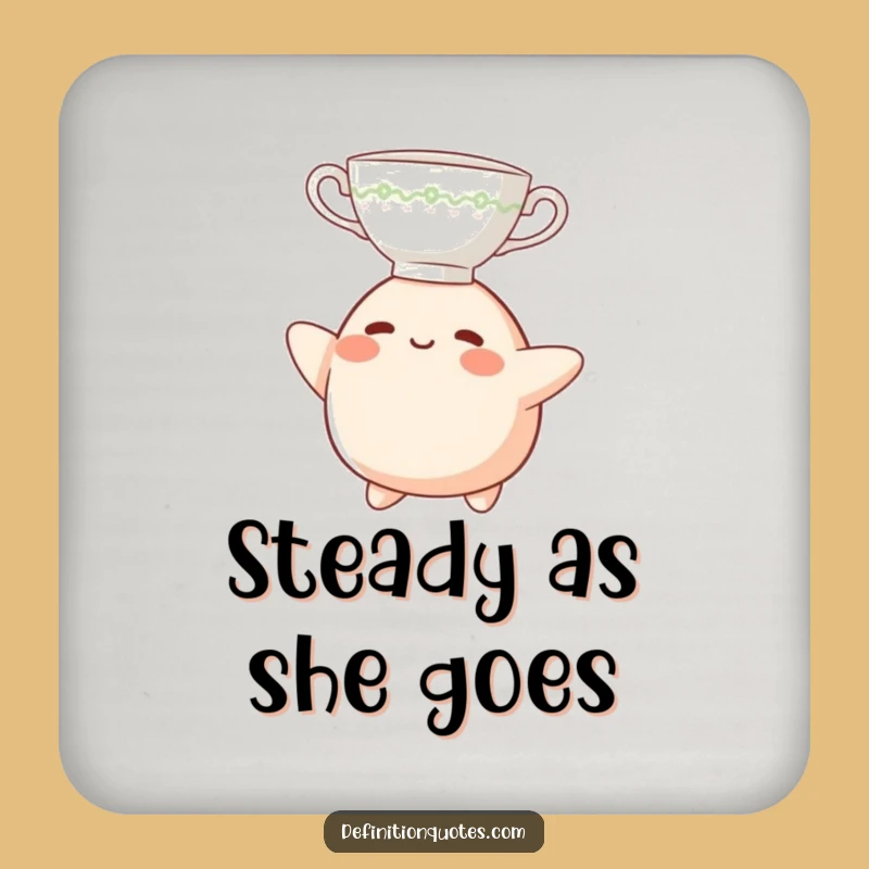Funny Teacup Headblob Coaster: Protect Surfaces with Blob Balancing, Great Funny Gift
