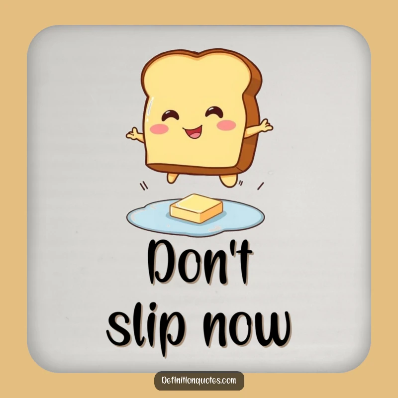Funny Toast Jumping Butter Coaster: Protect Surfaces with this Hilarious Character