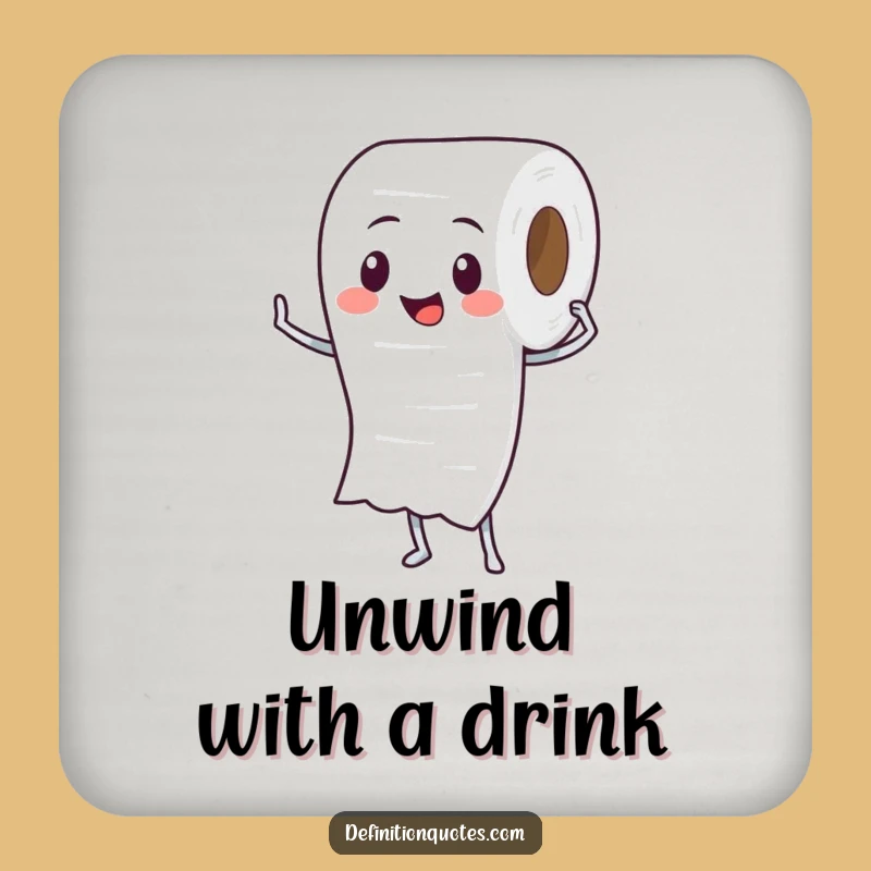Funny Toilet Paper Roll Drink Coasters: Protect Surfaces with Comical Bathroom Charm