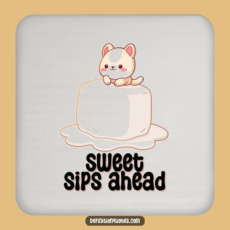 Funny Marshmallow Slip Coaster: Protect Surfaces with Sweet Fun, Great Funny Gift
