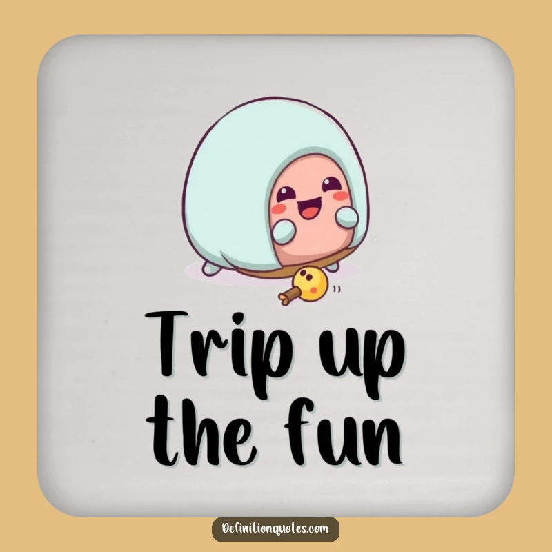 Funny Kawaii Slipper Trip Coaster: Protect Surfaces with Comical Homey Art!