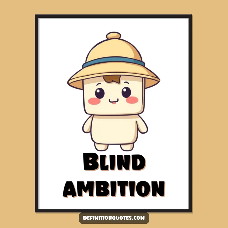 Funny Small Hat Blocky Poster - Hilarious Wall Art for Fashion Rebels!