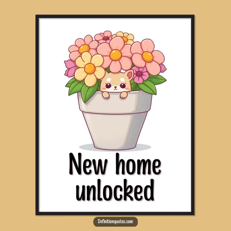 Funny Creature Peeking Poster: Hilarious Wall Art to Brighten Any Room!