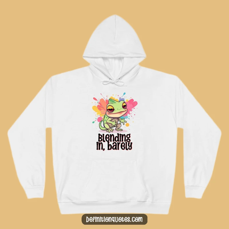 Funny Chameleon Paint Hoodie: Cozy Up with Artistic Humor