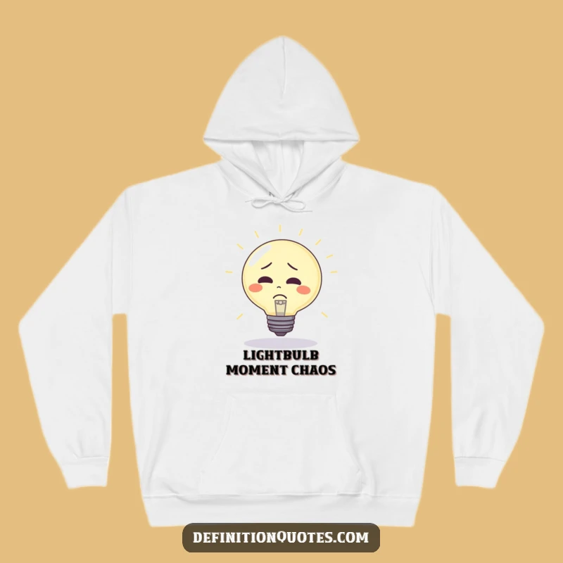 Funny Lightbulb Hoodie: Bouncy Confusion - Cozy Intellectual Humor Gift