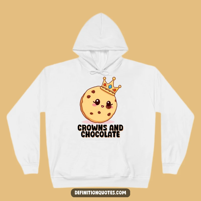 Funny Regal Cookie Hoodie: Cozy Crowned Treat Admiration, Best Funny Gift