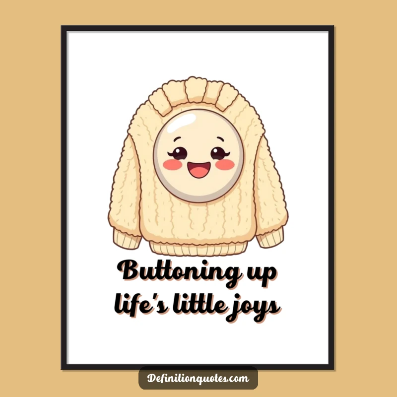 Free Printable Wall Art: Funny Button Sweater Decor - Hilarious Downloadable Art!