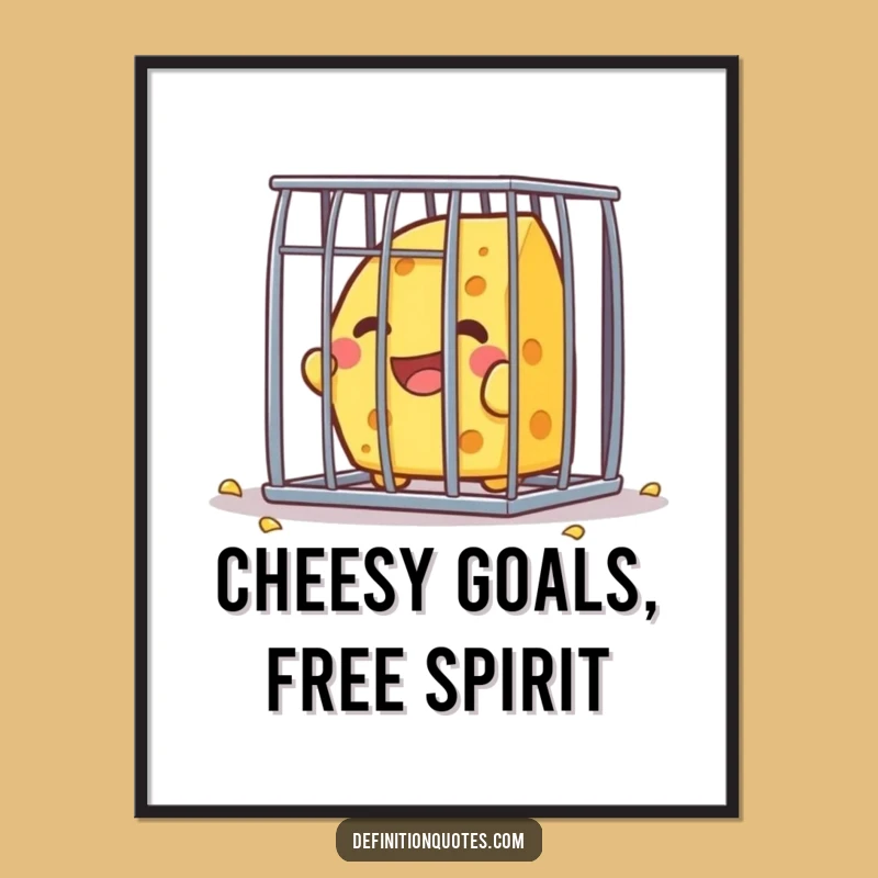 Free Printable Wall Art: Funny Cheese Escape, Hilarious Downloadable Decor