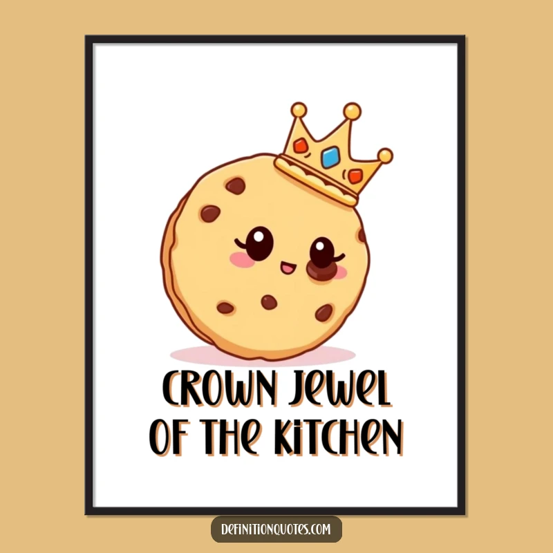 Free Printable Wall Art: Proud Cookie King - Funny Decor, Downloadable Gift