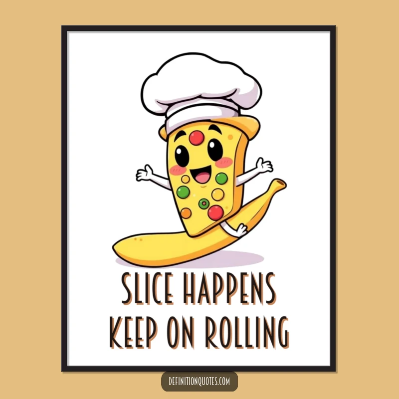 Funny Free Printable Wall Art - Pizza Chef Slips! Hilarious Downloadable Decor for Kitchen